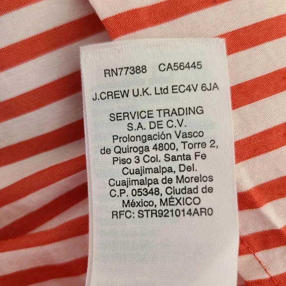 Universal Standard For J. Crew Striped Poplin Top XXS - Picture 8 of 9
